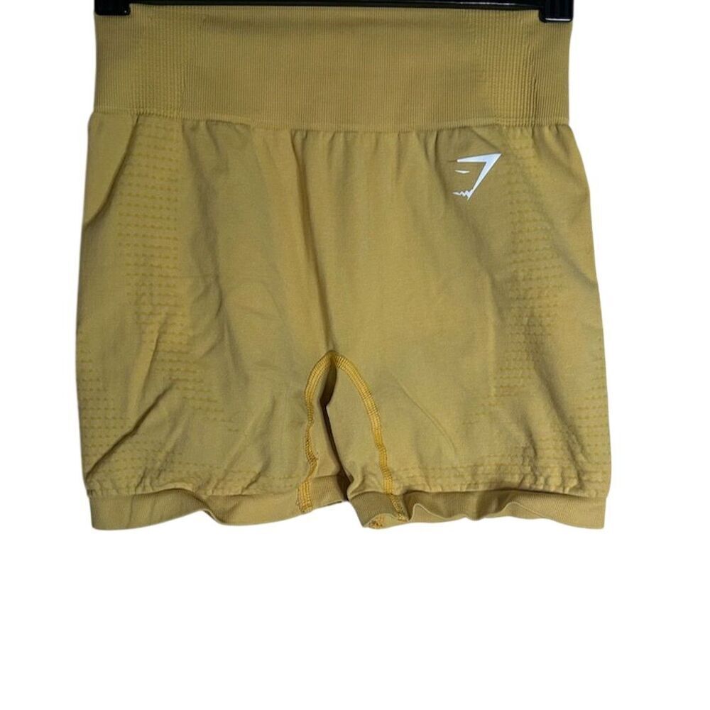 Gymshark Women's Vital Seamless 2.0 Shorts XS Yellow High-Waisted Activewear
